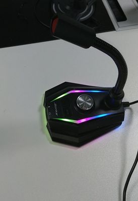Computadora escritorio portátil micrófono USB con cable juego vivo cambio de voz voz micrófono de chat